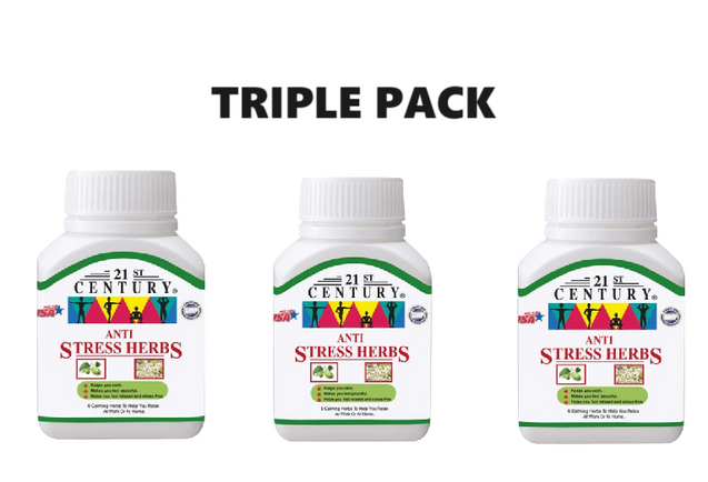 21st Century Anti Stress Herbs Tablets 50s x 3 - Triple Pack