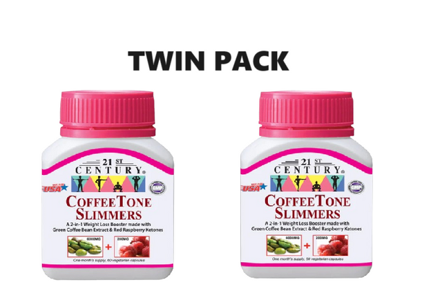 21st Century CoffeeTone Slimmers Vegetarian Capsules 60s x 2 - Twin Pack