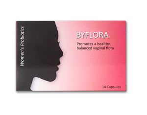 Byflora - Contains 4 probiotic strains  to promote and maintain a healthy, balanced vaginal flora