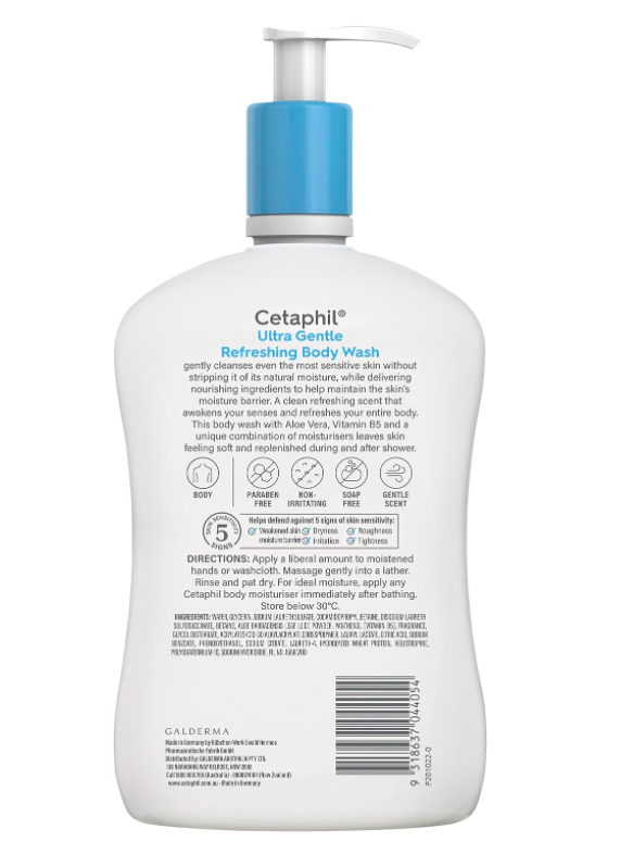 Cetaphil Ultra Gentle Body Wash (Refreshing) 1000ml