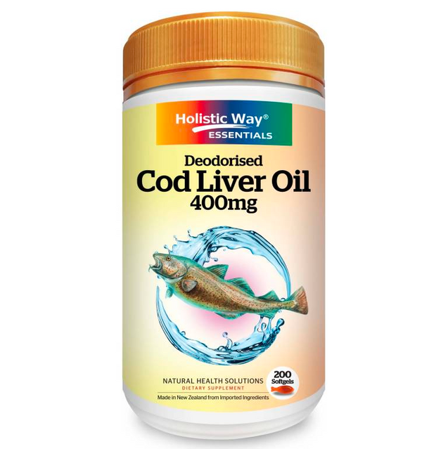 Holistic Way Essentials Cod Liver Oil (200 Softgels)