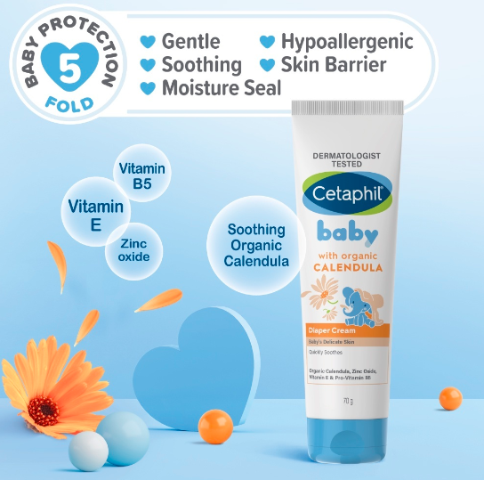 Cetaphil baby diaper cream with 2024 organic calendula