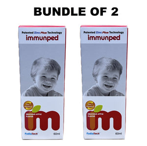 TWIN PACK - Immunped 60ml - Zinc + Vitamin C - Apple Flavour