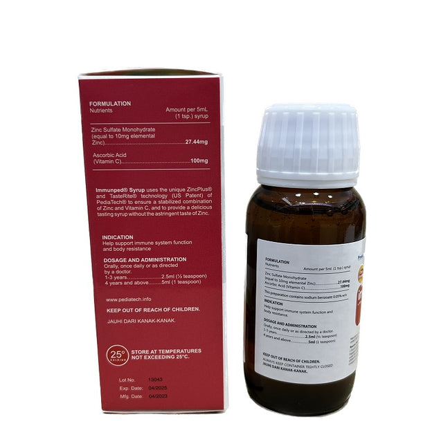 TWIN PACK - Immunped 60ml - Zinc + Vitamin C - Apple Flavour