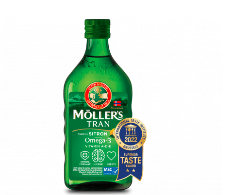 Mollers Cod Liver Oil Omega-3 Supplements Lemon 250ml