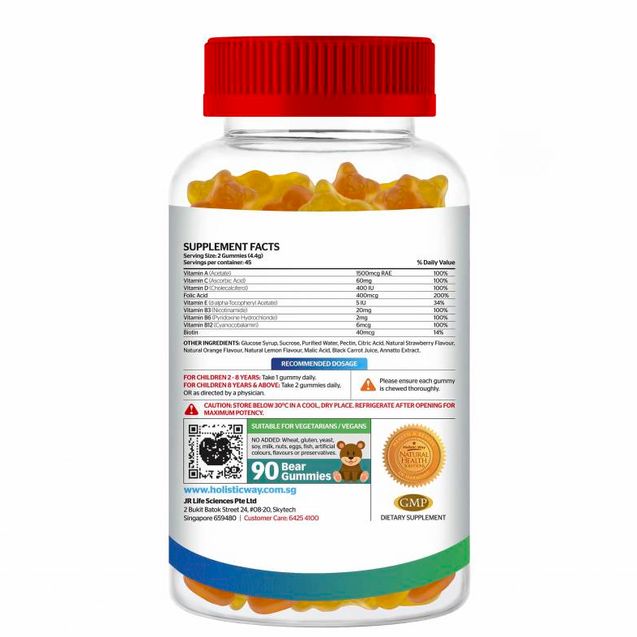 Holistic Way Kids Multi-Vitamin Bear Gummy(90 Gummies)