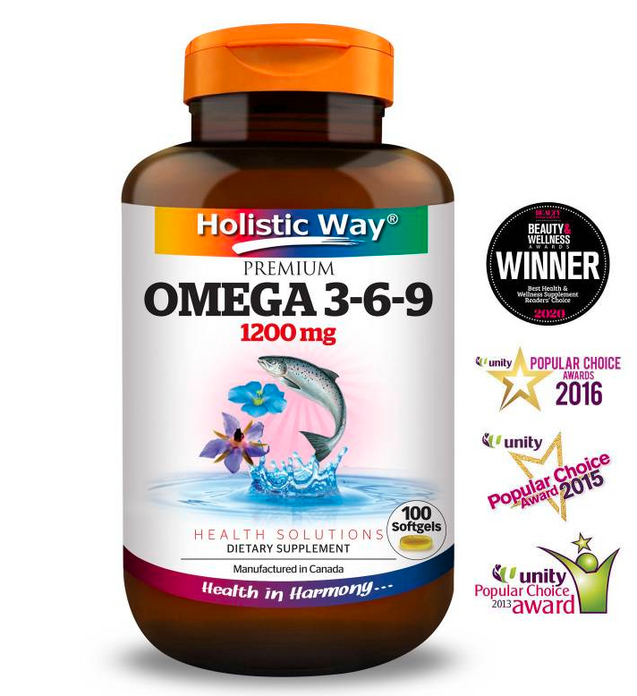 Holistic Way Omega 3-6-9 1200mg (100 Softgels) - Woods Pharmacy