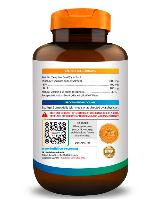 Holistic Way Omega-3 1000mg (60 Softgels)