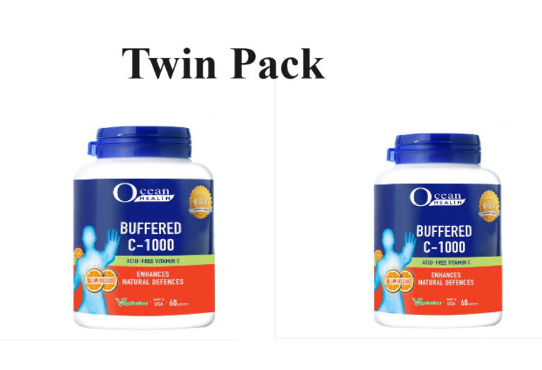 Ocean Health Buffered C1000 Caplet 2x60s - Twin Pack - Woods Pharmacy