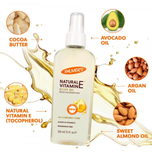 Palmer’s Natural Vitamin E Body Oil 150ml with FREE PALMER'S SAMPLES