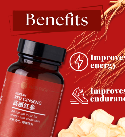 HERITAGE Korean Red Ginseng(60 Capsules)x2 - Woods Pharmacy