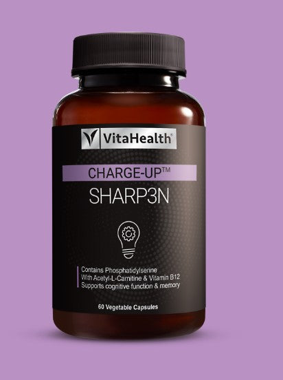 phosphatidylserine and acetyl l carnitine VitaHealth CHARGE-UP® Sharp3n B2B_TR Q7 Paris Luminaire Vitamin Size:120 Veg Capsules