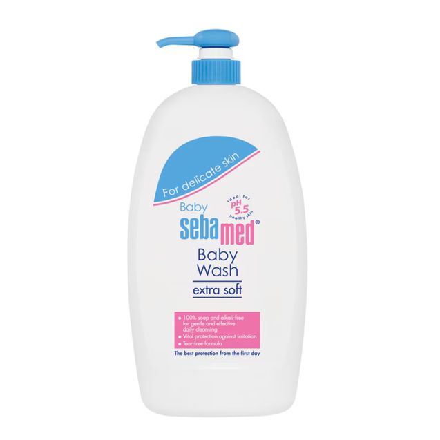 Sebamed Baby Wash Extra Soft with Pump 1000ml + FREE Samples