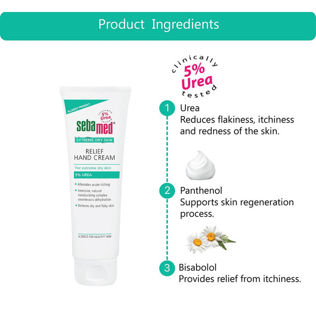 Sebamed dry skin repair hand cream 75ml