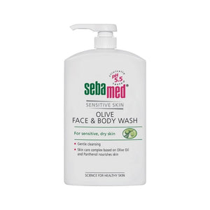 Sebamed olive face & body wash 1L + FREE samples