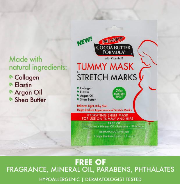PALMER'S TUMMY MASK FOR STRETCH MARKS X 2 WITH SAMPLE PRODUCT