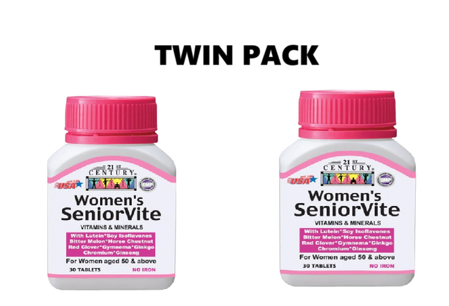 21st Century Womens Senior Vite Tab 30s x 2 - Twin Pack