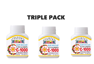 21st Century Vitamin C 1000 mg Slow Release 30 Tablets x 3 - Triple Pack