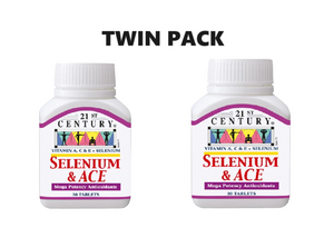 21st Century Selenium and ACE - Vitamin A.C.E. 30 Tablets x 2 - Twin Pack