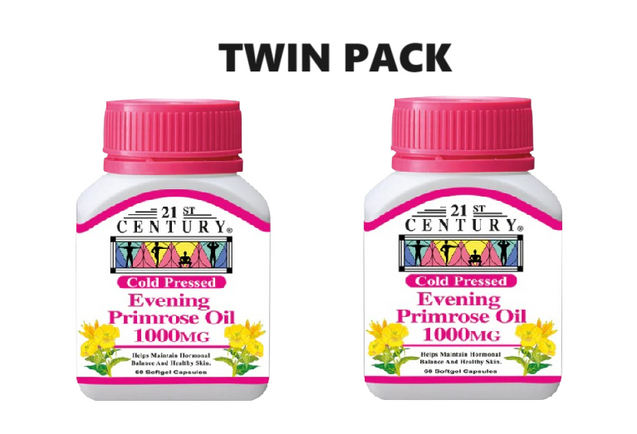 21st Century Evening Primrose Oil EPO 1000mg 60s x 2 - Twin Pack