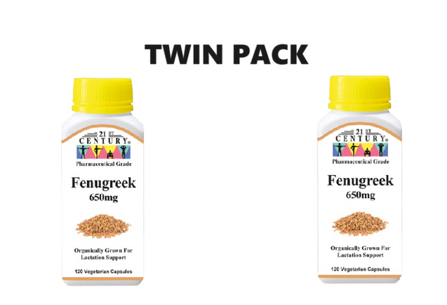 21st Century Fenugreek 650mg 120s x 2 - Twin Pack