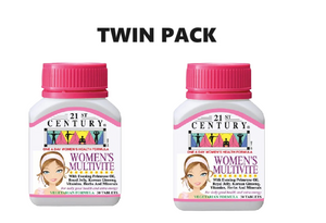 21st Century Women's MultiVite with EPO - Evening Primrose Oil - 30 Tablets x 2 - Twin Pack