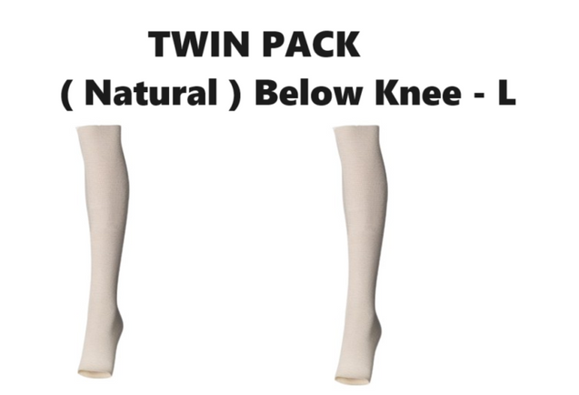 Twin Pack - MOLNLYCKE Tubigrip Shaped Support Bandage (Natural)Below knee (L) - 2 PCS