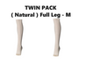 Twin Pack - MOLNLYCKE Tubigrip Shaped Support Bandage (Natural) Full leg (M) - 2 PCS