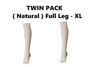 Twin Pack - MOLNLYCKE Tubigrip Shaped Support Bandage (Natural) Full leg (XL) - 2 PCS