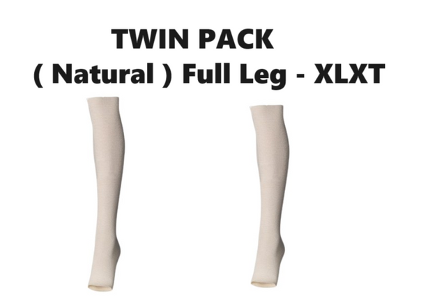 Twin Pack - MOLNLYCKE Tubigrip Shaped Support Bandage (Natural) Full leg (XLXT) - 2 PCS
