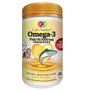 JR Life Sciences Omega 3 Fish Oil 1000mg 365's Softgels