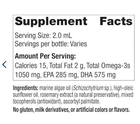 Nordic Naturals Baby's DHA Vegetarian - Unflavored, 30 ml.