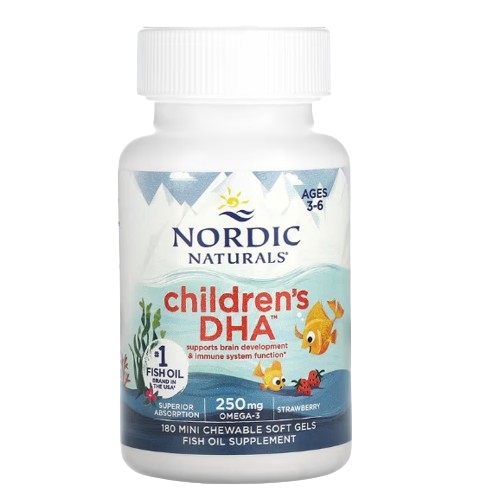 Nordic Naturals Children's DHA 250 mg - Strawberry, 180 sgls.