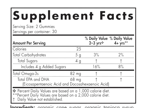 NORDIC NATURALS OMEGA 3 GUMMIES 60S