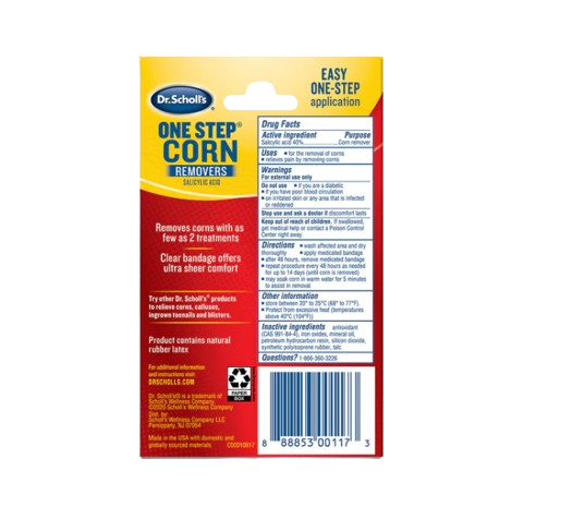 Dr Scholls One Step Corn Remover 6 ct - Bundle of 2 - Woods Pharmacy