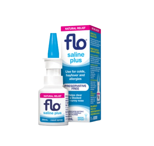 FLO Saline-Plus Nasal Spray - Saline (with minerals) spray, suitable f ...