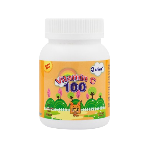 Shine Vitamin C 100 Orange 100 Tablets - Woods Pharmacy