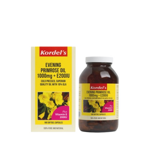 Kordels Evening Primrose Oil 1000mg + E200 IU (180softgels)