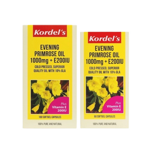 Kordels Evening Primrose Oil 1000mg + E200 IU (180+90softgels)