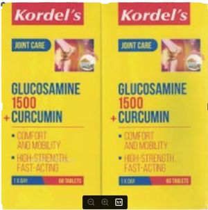 Kordels Glucosamine 1500 + Curcumin TwinPack 2x60s