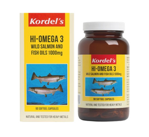 Kordels Hi- Omega 3 Wild Salmon and Fish Oils 1000mg (90softgels)