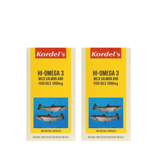 Kordels Hi- Omega 3 Wild Salmon and Fish Oils 1000mg TwinPack (2x180softgels)