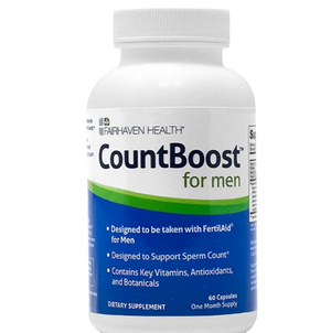 "CountBoost Sperm Count Supplement - Formulated to provide the nutrients most well-known to positively support sperm count"