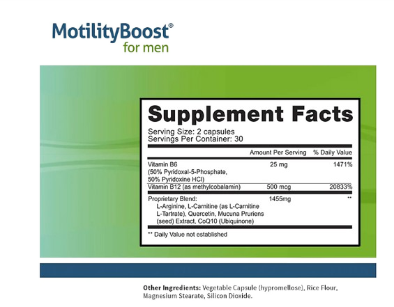 MotilityBoost Sperm Motility Supplement - A dietary supplement to support sperm motility