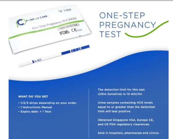 High Sensitive Pregnancy (HCG) Test – 100 Strips per Bag
