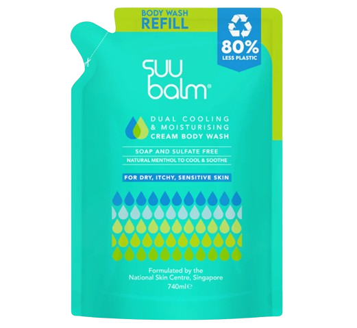 Suu Balm Dual Cooling & Moist Cream Body Wash 740ml Refill