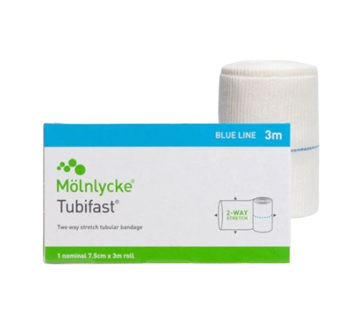 MOLNLYCKE Tubifast 3m roll - Blue (7.5cm width) - 1s
