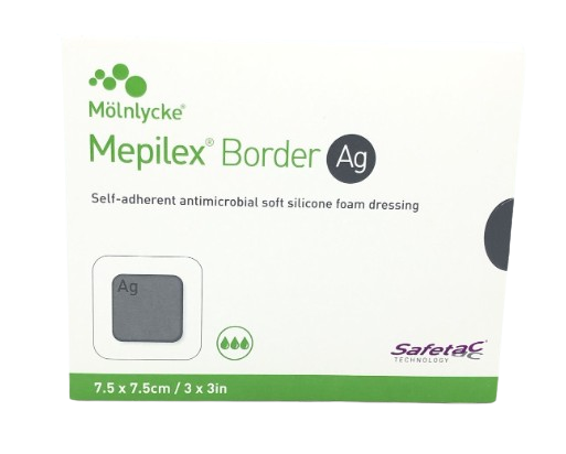 MOLNLYCKE Mepilex Border Ag 7.5x7.5cm 5s