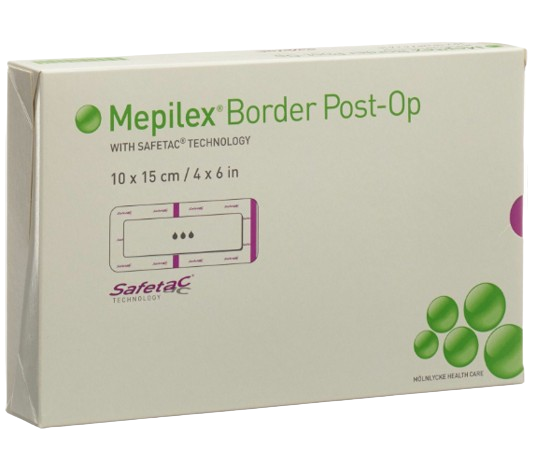 MOLNLYCKE Mepilex Border Post Op 10x15cm 10s