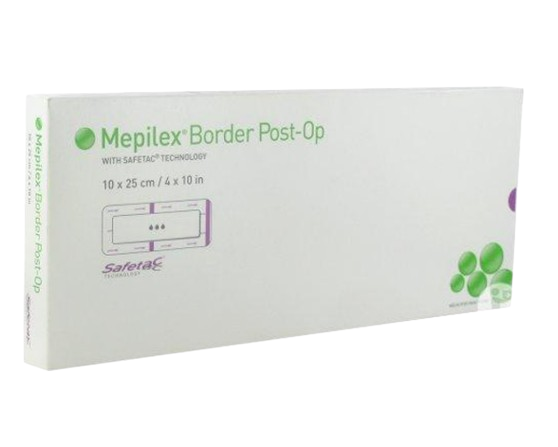 MOLNLYCKE Mepilex Border Post Op 10x25cm 10s - Woods Pharmacy